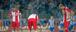 Gesenkte Köpfe: Der 1. FC Union geht nach der Niederlage im Stadtderby mit einigen Problemen in die Länderspielpause.