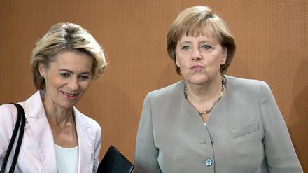 Angela Merkel zweifelt an Ursula von der Leyens Rentenplänen.