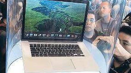 Objekt der Begierde? Das neue MacBook wartet auf seine Fans. Foto: AFP