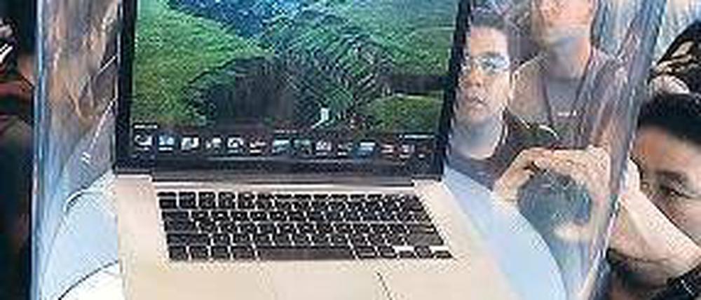 Objekt der Begierde? Das neue MacBook wartet auf seine Fans. Foto: AFP
