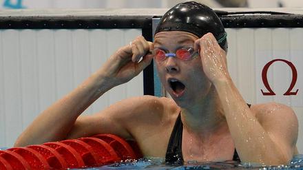 Britta Steffen schwimmt in London in ihrer eigenen Welt.