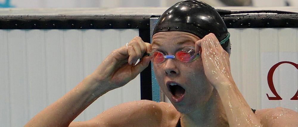 Britta Steffen schwimmt in London in ihrer eigenen Welt.