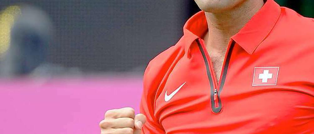 Nach langem Kampf bezwang Roger Feder den Argentinier Juan Martin del Potro mit 3:6, 7:6 und 19:17.