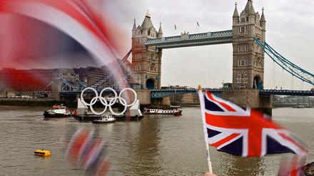 London kurz vor Beginn der Olympischen Spiele.