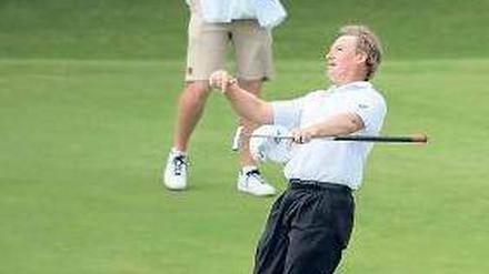The Big Easy. Ernie Els hätte Major-Turniere in Serie gewinnen können, doch dann kam ihm Tiger Woods in die Quere.Foto: dapd