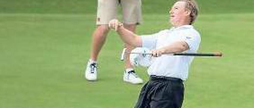 The Big Easy. Ernie Els hätte Major-Turniere in Serie gewinnen können, doch dann kam ihm Tiger Woods in die Quere.Foto: dapd
