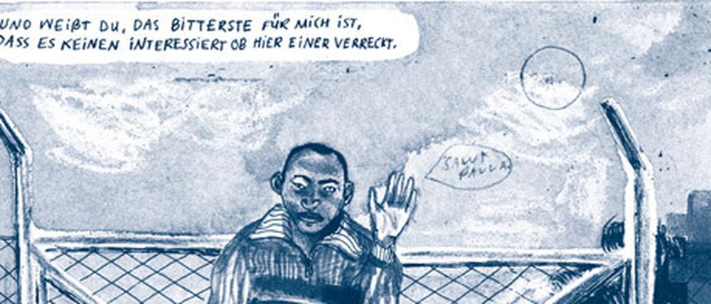 Ausgegrenzt: Eine Seite aus dem Buch.