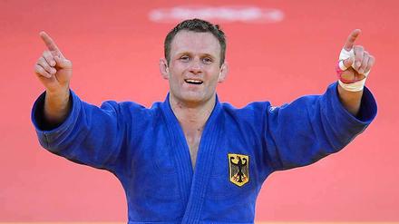Auch glücklich über Silber. Judoka Ole Bischof.