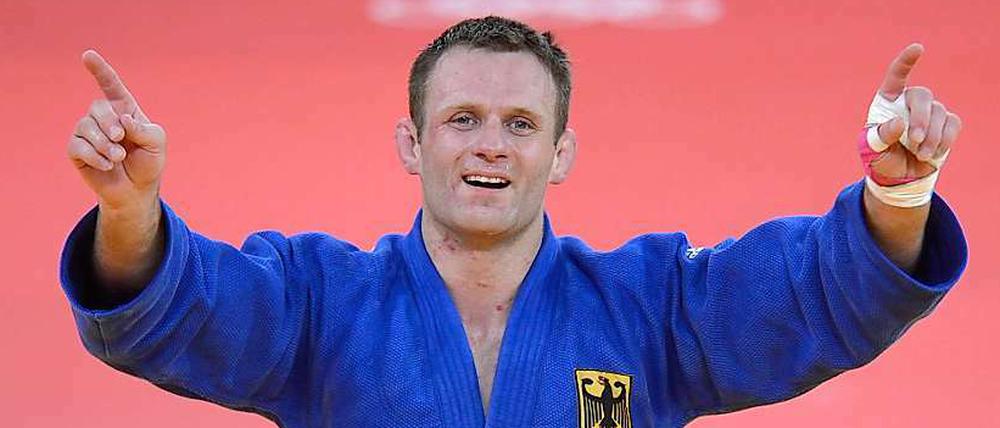 Auch glücklich über Silber. Judoka Ole Bischof.