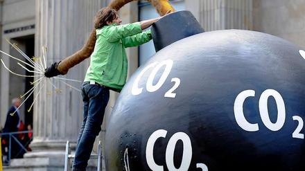 Kreativer Protest gegen die unterirdische Lagerung von Kohlenstoffdioxid