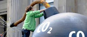 Kreativer Protest gegen die unterirdische Lagerung von Kohlenstoffdioxid