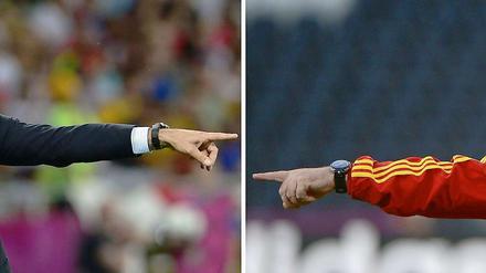Alles in den Händen. Die Anweisungen von Cesare Prandelli (links) und Vicente del Bosque waren bei dieser EM viel wert.