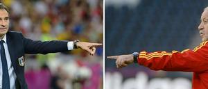 Alles in den Händen. Die Anweisungen von Cesare Prandelli (links) und Vicente del Bosque waren bei dieser EM viel wert.