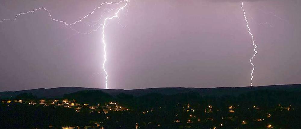 In ganz Deutschland gingen am Wochenende heftige Gewitter nieder. 