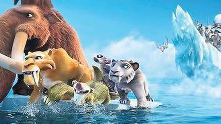 Auf großer Fahrt. Manni, Diego, Sid und Co. treiben auf dem Eis.