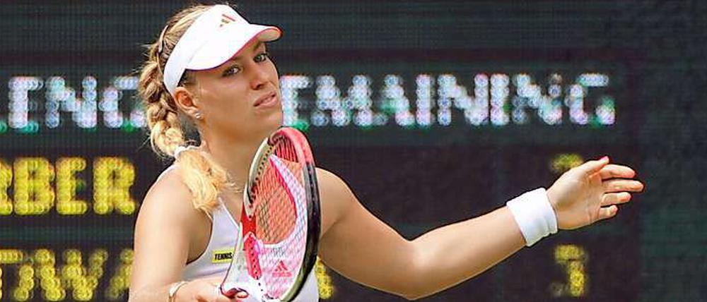 Ratlos: Angelique Kerber hatte im Wimbledon-Halbfinale kaum eine Chance.