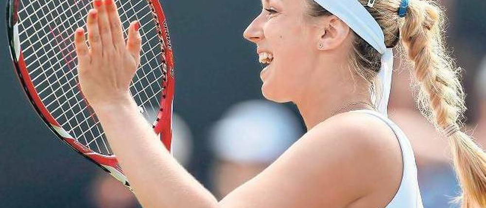 Applaudieren erlaubt. Für Sabine Lisicki und die deutschen Tennisprofis läuft es bislang in Wimbledon sehr gut. Foto: dpa