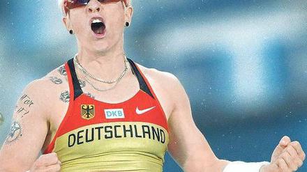 Whow. Martina Strutz holte trotz nicht gerade optimaler Vorbereitung Silber. Foto: AFP