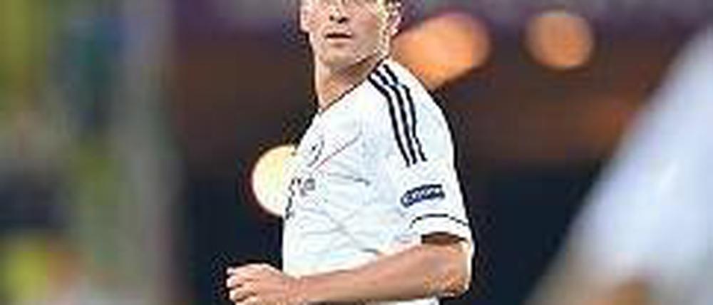 Mario Gomez, 26, hat bei der EM bisher drei Tore erzielt. In seinen 56 Länderspielen hat es der Stürmer des FC Bayern auf 25 Treffer gebracht. Foto: AFP
