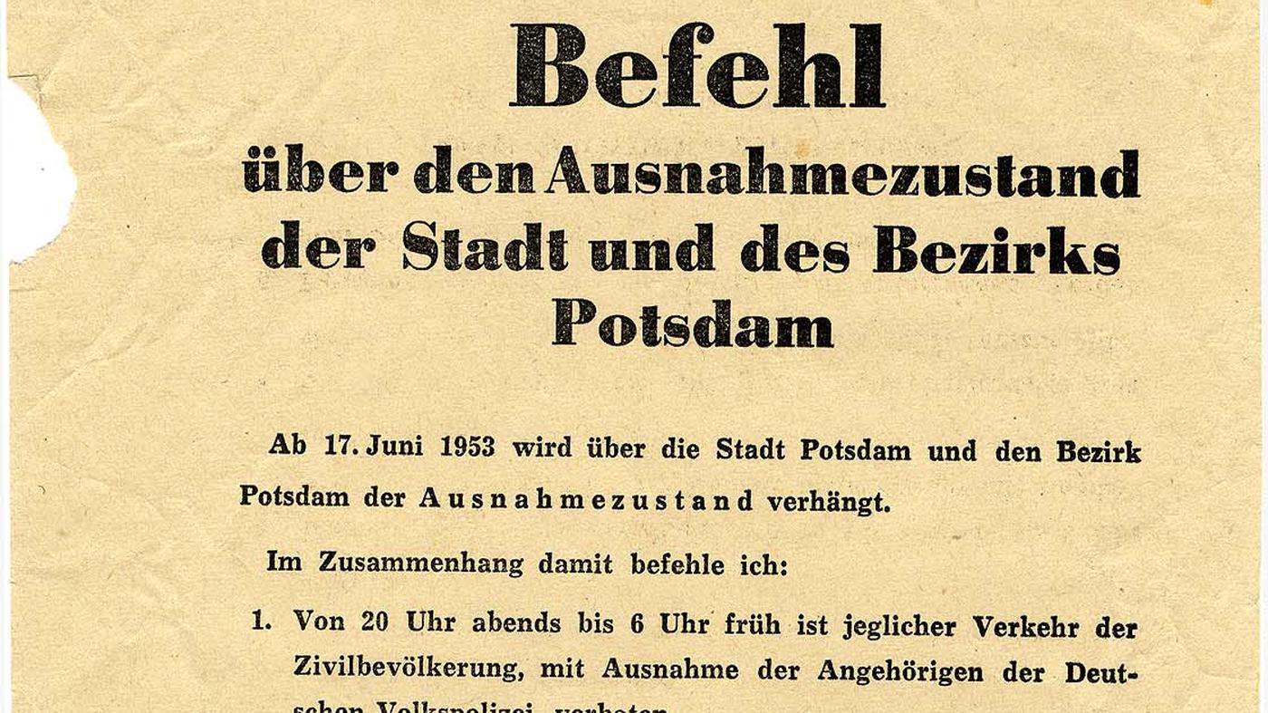 17. Juni 1953 in Potsdam „Du gehst jetzt heute nicht zur Schule