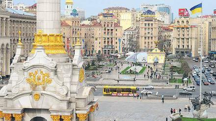 Historischer Schauplatz: Auf dem Majdan, dem Unabhängigkeitsplatz in Kiew, demonstrierten Ende 2004