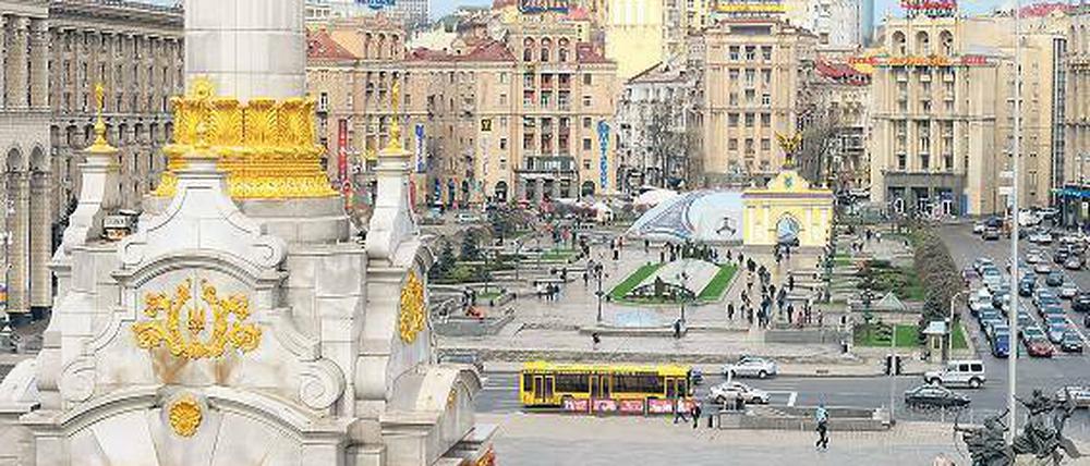 Historischer Schauplatz: Auf dem Majdan, dem Unabhängigkeitsplatz in Kiew, demonstrierten Ende 2004