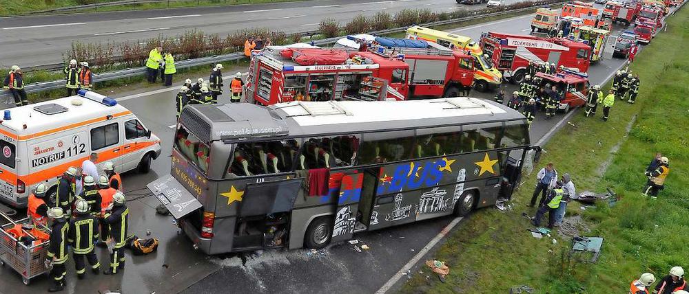 Der Prozess um das Busunglück am Schönefelder Kreuz hat begonnen.