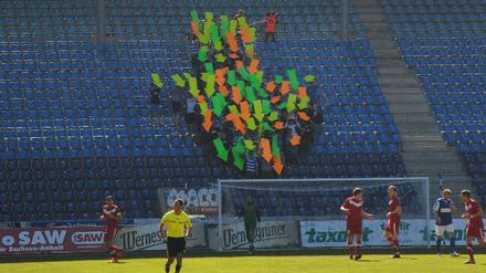 Wo steht das Tor? So einfach, wie es auf den ersten Blick aussieht, ist die Frage für die Spieler des 1. FC Magdeburg derzeit nicht zu beantworten.
