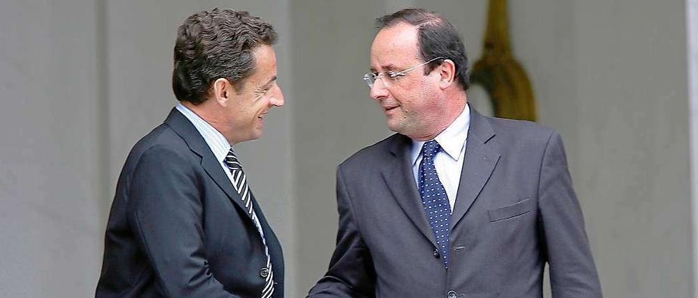 Sarkozy und Hollande: Bleibt die Frage, welcher der beiden morgen Abend in Frankreichs Bett schlüpfen darf.