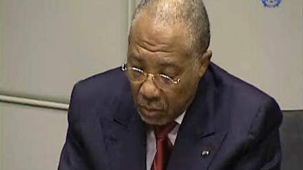 Charles Taylor vor dem Kriegsverbrechertribunal.