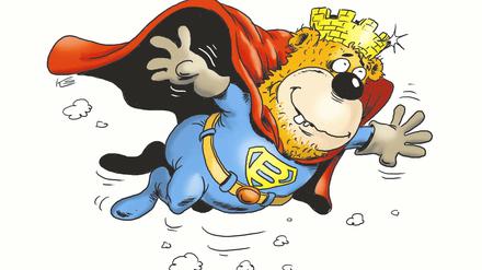 Sammlerstück: Von dieser Zeichnung Klaus Stuttmanns werden am Sonntag limitierte und signierte Drucke am Tagesspiegel-Stand auf der Comicbörse verkauft.