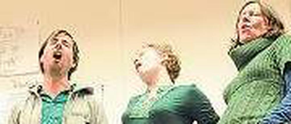 Oberton-Crossover. Probe mit Mitgliedern des Urban-Yodeling-Chors. 