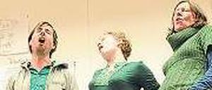 Oberton-Crossover. Probe mit Mitgliedern des Urban-Yodeling-Chors. 