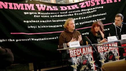 Keinen Bock auf Marzahn. Die Demo-Organisatoren Westermann und Peters. 
