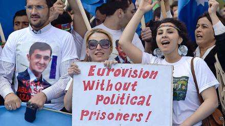 Demonstration in Baku: Geht vom Eurovision Song Contest auch ein politischer Impuls aus?