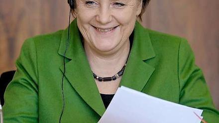 Hat gut Lachen: Angela Merkel. Gilt das auch im Falle einer Großen Koalition? 
