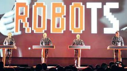 Computerliebe. Kraftwerk bei ihrem New Yorker Auftritt. Foto: Reuters
