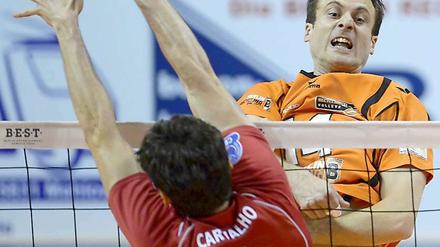 Letzte Chance: Die Berlin Recycling Volleys müssen nach dem 1:3 in Haching am nächsten Dienstag zu Hause gewinnen, um noch eine Chance auf den Finalsieg zu haben.