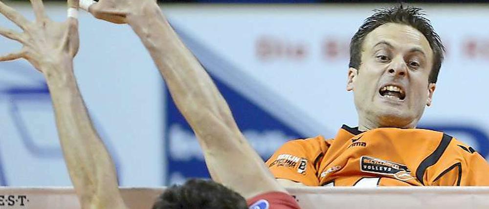 Letzte Chance: Die Berlin Recycling Volleys müssen nach dem 1:3 in Haching am nächsten Dienstag zu Hause gewinnen, um noch eine Chance auf den Finalsieg zu haben.
