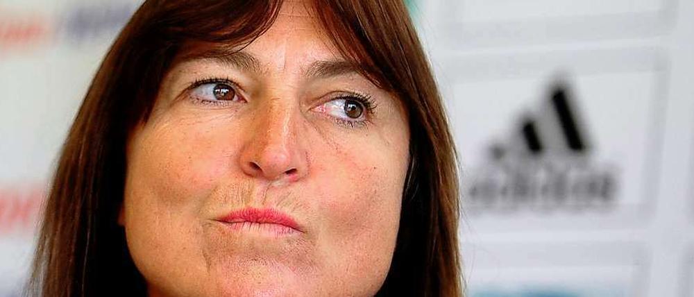 Ratlos. Birgit Fischer nach der Verkündung der schlechten Nachrichten.