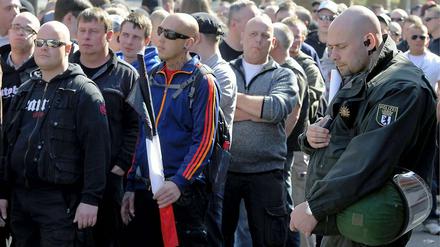 Die Neonaziszene in Brandenburg ist mit 416 Aktivisten aktiver als im Vorjahr. Erst am Samstag gab es Neonazi-Aufmarsch im Stadtzentrum von Frankfurt (Oder). 