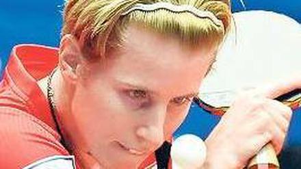 Nicht live im TV. Kristin Silbereisen schlägt bei der WM für Deutschland auf. Foto: dapd