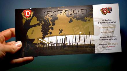 Der Erlös der "Gesitertickets" geht auf Initiative der Dynamo-Fans zu 100 Prozent an den Verein.
