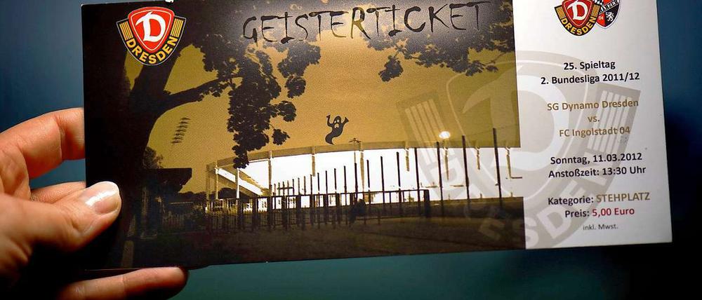 Der Erlös der "Gesitertickets" geht auf Initiative der Dynamo-Fans zu 100 Prozent an den Verein.