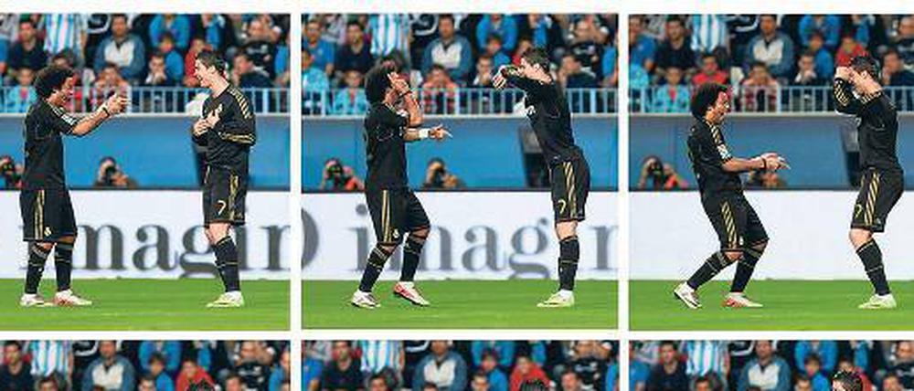 Komm her, Süßer. Cristiano Ronaldo (rechts) und Marcelo von Real Madrid vollführen nach einem Tor den Tanz zu Telós Song. So wurde das Lied berühmt.