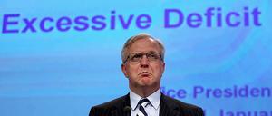 Macht ein langes Gesicht: EU-Finanzkommissar Olli Rehn.