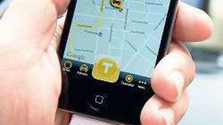Direkter Draht. Die App bestellt einen Fahrer ohne Anruf bei der Zentrale. Foto: dpa