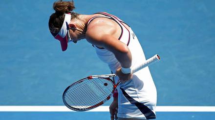Aus der Traum. Australiens Hoffnungsträgerin Samantha Stosur scheitert schon in der ersten Runde von Melbourne.