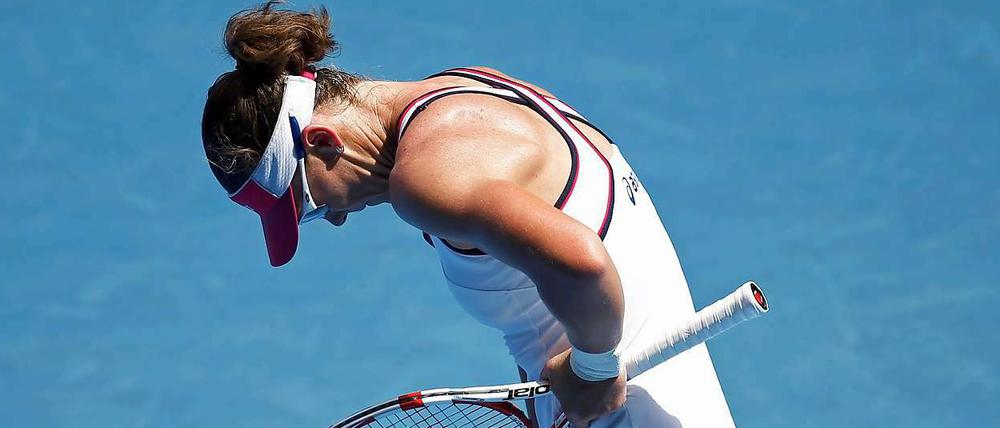 Aus der Traum. Australiens Hoffnungsträgerin Samantha Stosur scheitert schon in der ersten Runde von Melbourne.