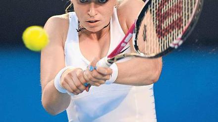 Nah dran. Sabine Lisicki kämpfte beherzt, musste sich aber geschlagen geben. Foto: dapd